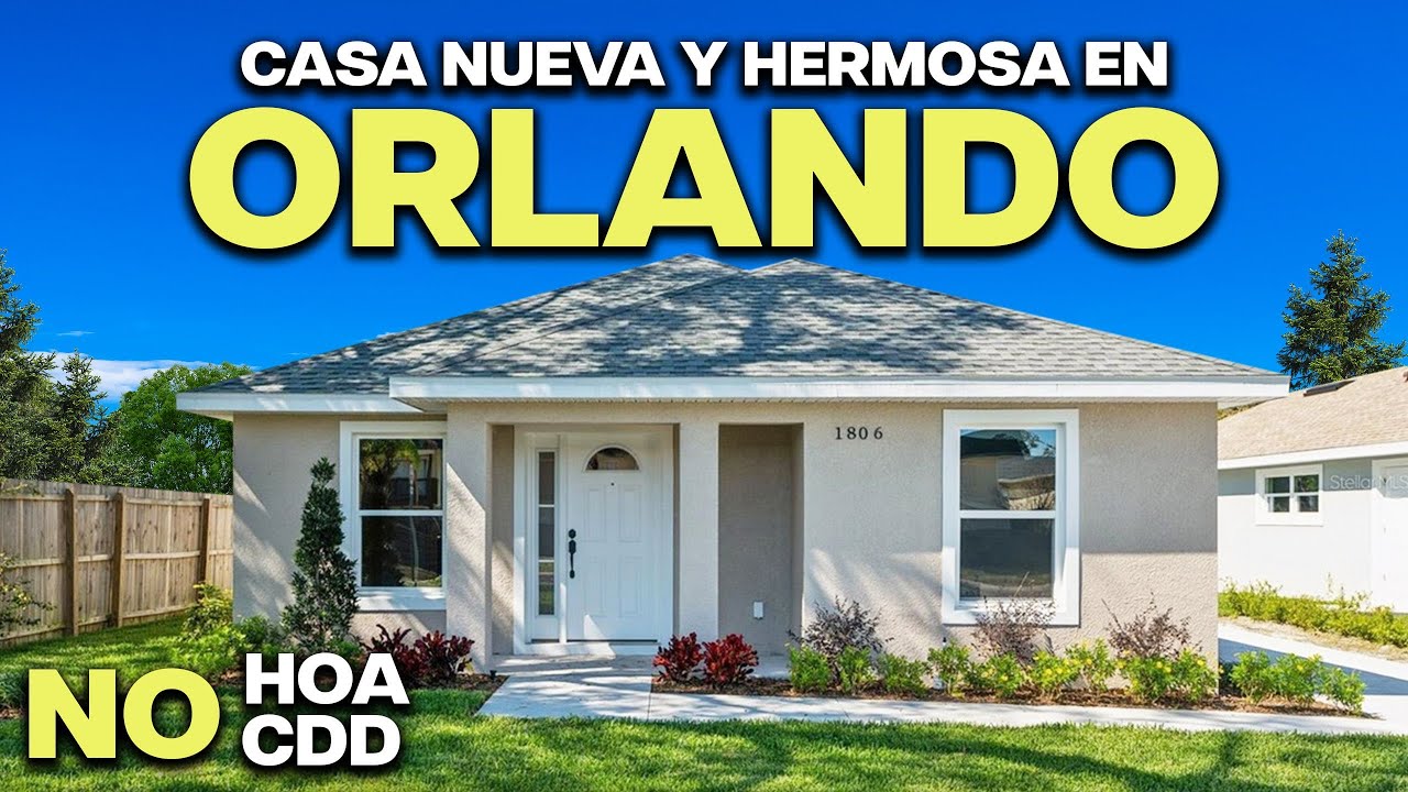 🤑🏡Nueva y Económica casa en ORLANDO cerca al AEROPUERTO y  DOWNTOWN.
