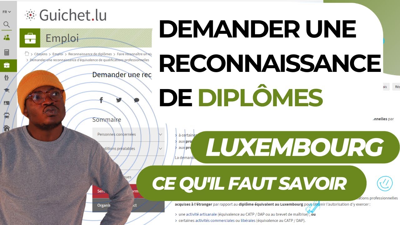 Demander une reconnaissance d’équivalence de A a Z #Luxembourg