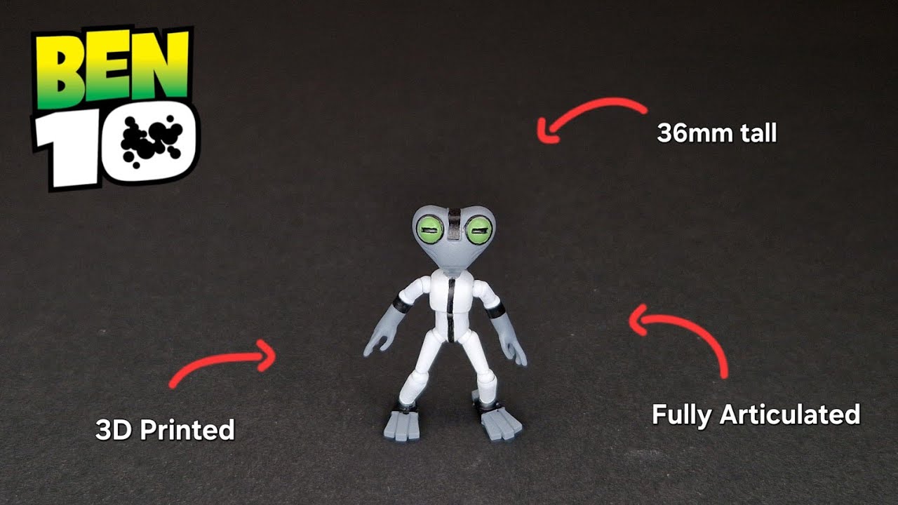 Пользовательская фигурка Grey Matter — Ben 10 в стиле Marvel Legends