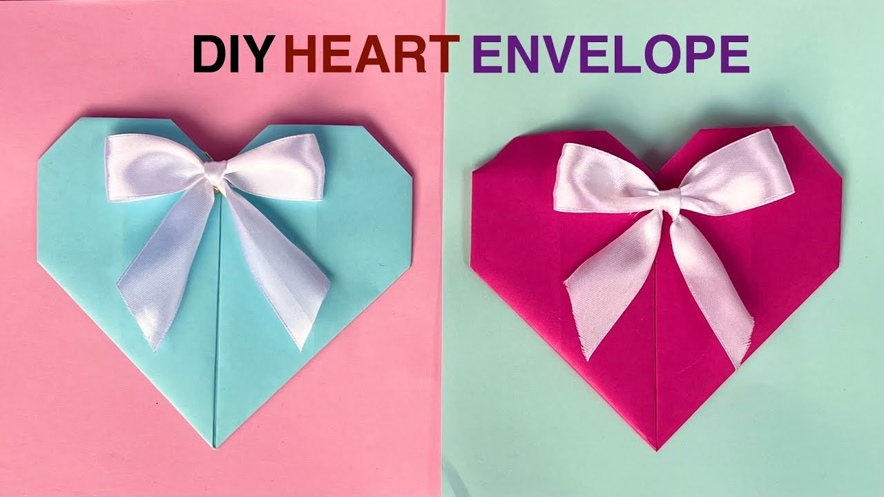 DIY ORIGAMI PAPER ENVELOPE/How to Make Heart Shaped Paper Envelope/ DIY Paper Envelope 