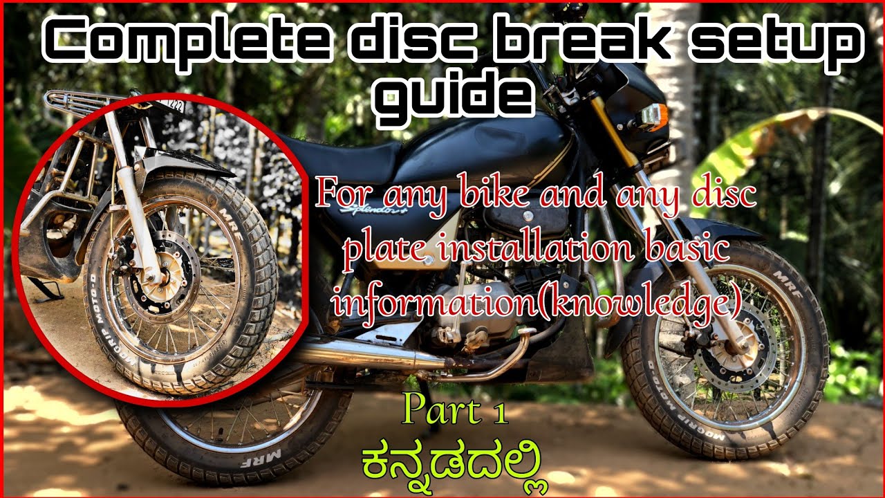 Disc break installation in splendor | Rx | Part 1 @mtkannada