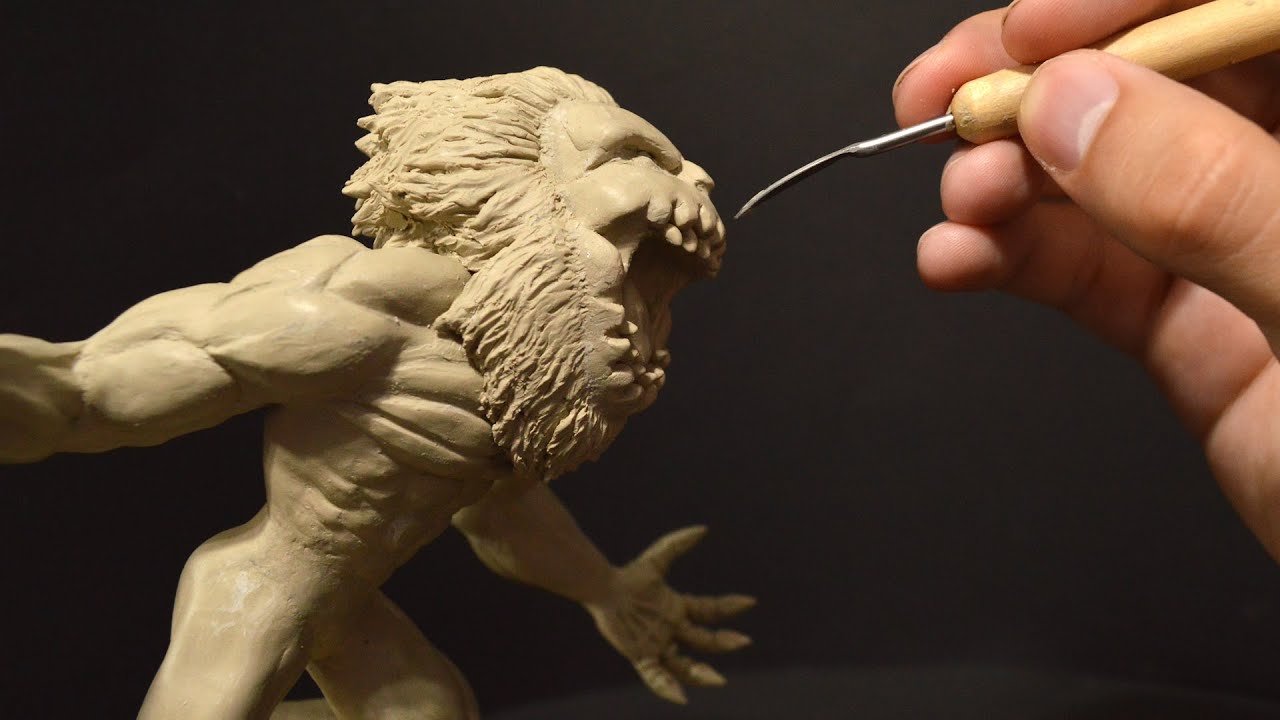 Esculpiendo al Titán Mandíbula (Jaw Titan Sculpting) | Attack on Titan Clay Art