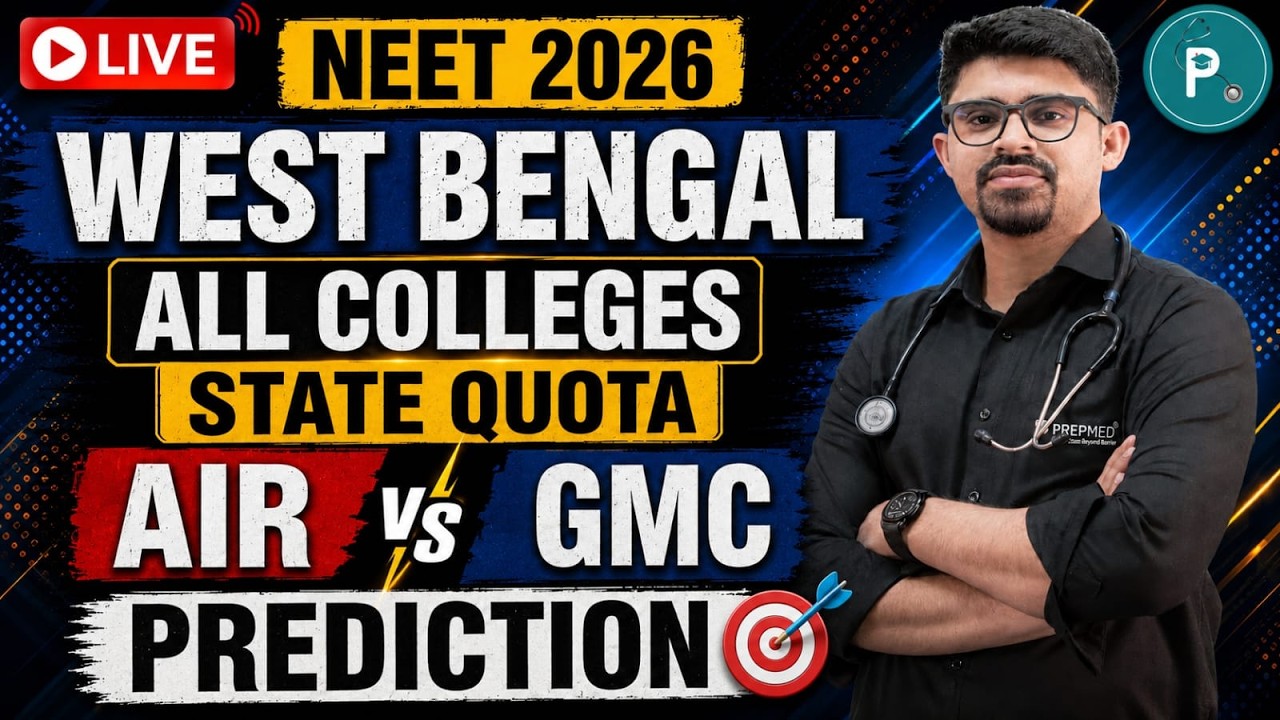 Which GMC Will You Get? 🩺 West Bengal NEET 2026 AIR vs College Prediction LIVE! 🔥| PrepMed