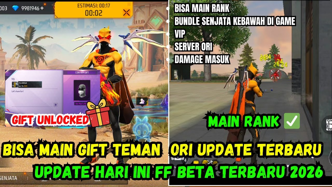 BISA MAIN✅ CARA DOWNLOAD FF KIPAS ORI 2026 VIP GRATIS!! FF BETA 2026 LINK MEDIAFIRE SEMUA HP