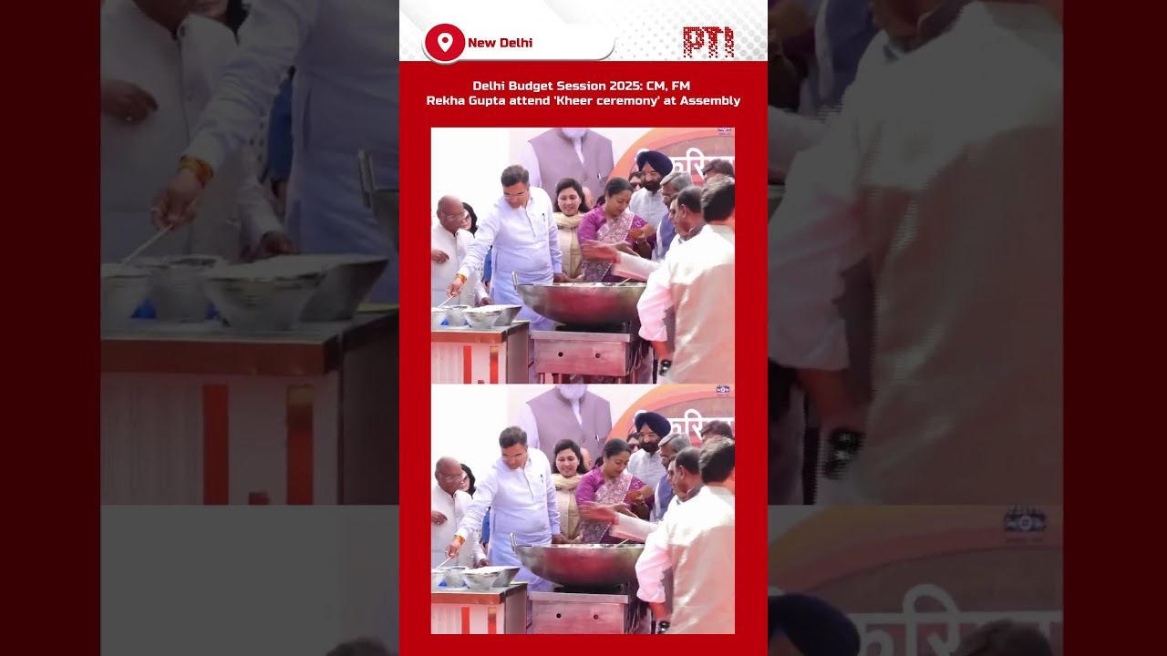 Delhi Budget Session 2025: CM, Finance Minister Rekha Gupta attend 'Kheer ceremony' at Assembly