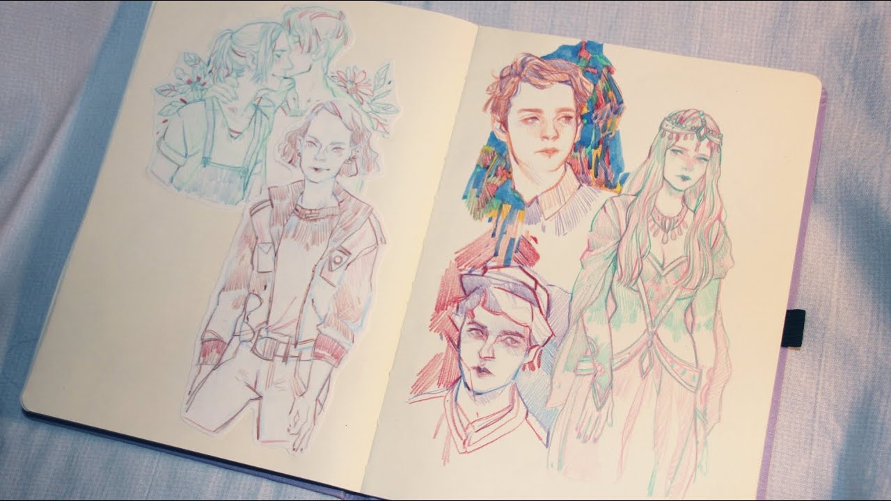 Обзор Скетчбука / Sketchbook December - April 2016