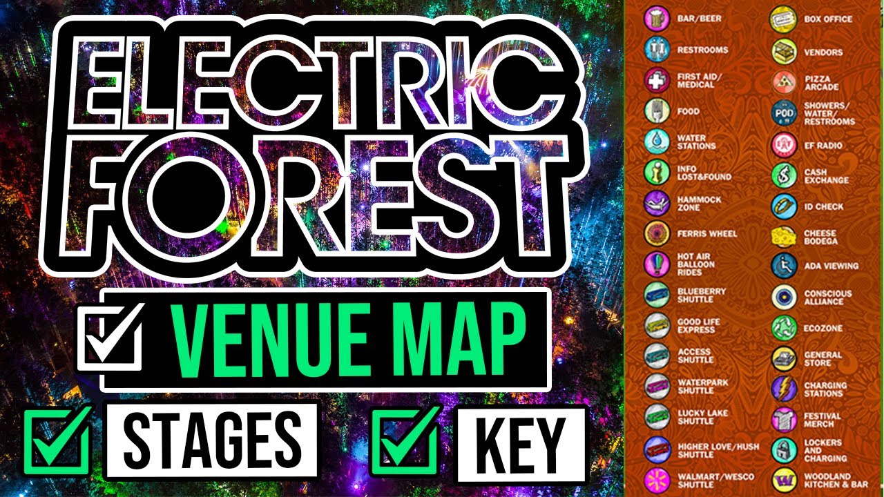 Electric Forest 2023 ⚡️🌲 Detailed Venue Map and Key Overview