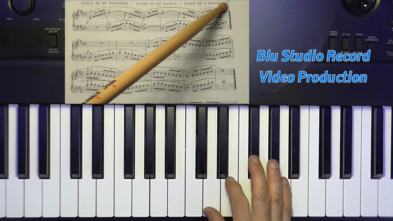 [83] Lezioni di pianoforte - School of piano - Piano lesson - Beyer scala RE MAGGIORE - free youtube
