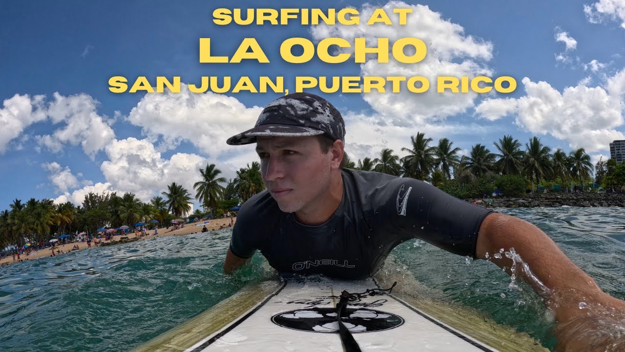 Surfing at  La Ocho | Escambr&oacute;n Beach, San Juan, Puerto Rico