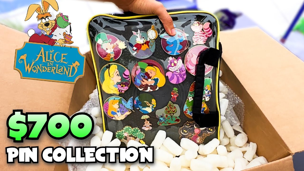 $700 Disney Pin Alice in Wonderland Collection Haul Unboxing