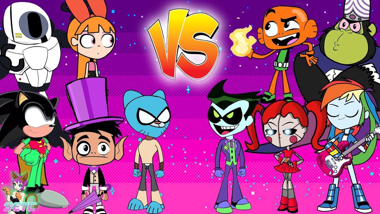 Teen Titans Go! vs. Gumball Sonic and friends! Cartoon Character Swap - SETC
