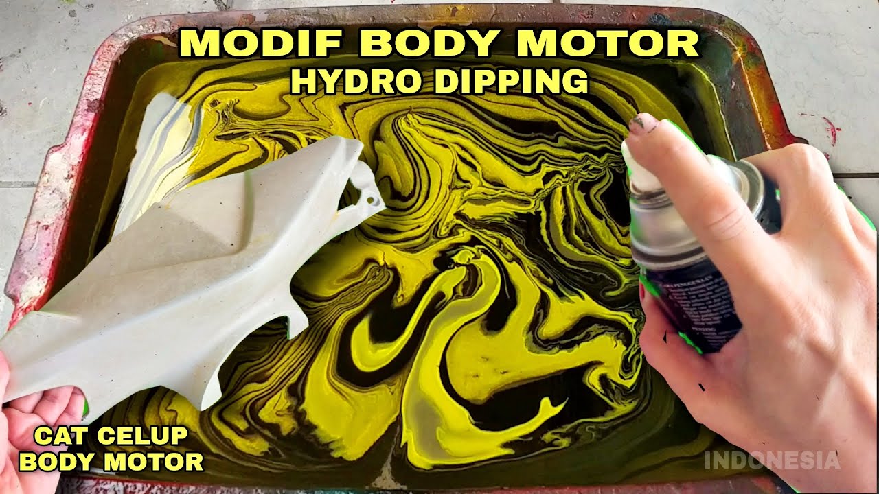 MODIF BODY MOTOR dengan HYDRO DIPPING | HYDRO DIPPING BODY MOTOR | HYDRO DIP INDONESIA | CAT CELUP