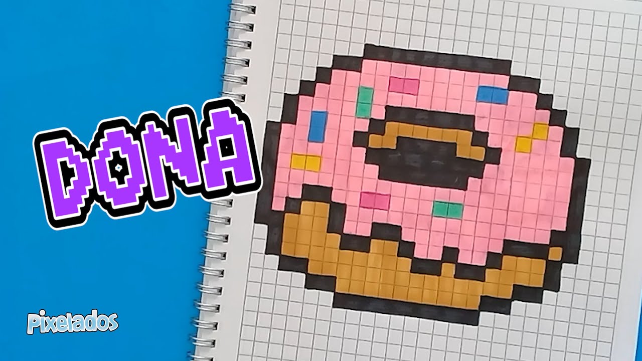COMO DIBUJAR UNA DONA en PIXEL ART paso a paso - PIXELADOS