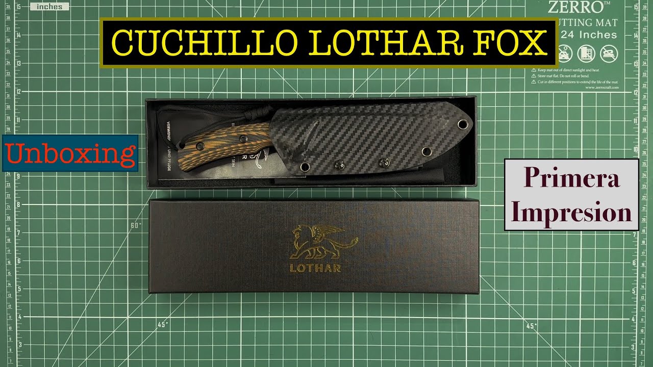 Cuchillo deportivo y camping LOTHAR FOX. Unboxing en español.