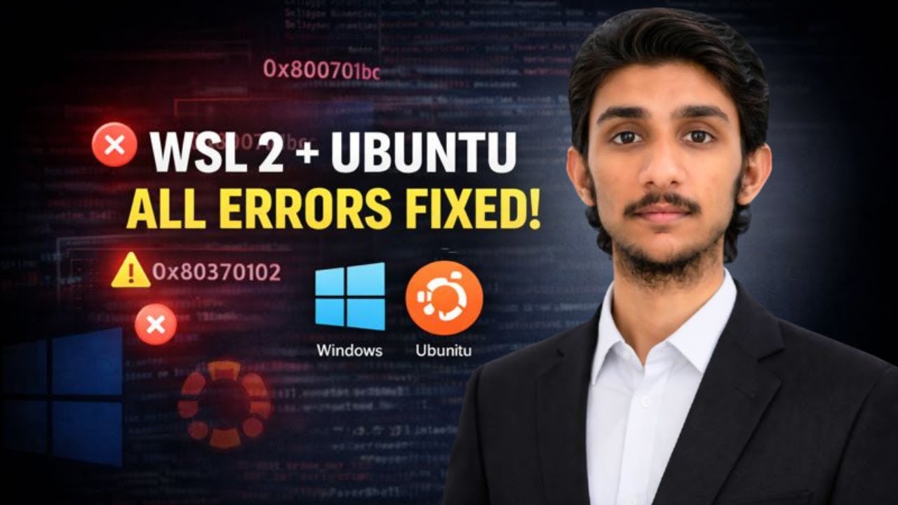 Complete WSL 2 + Ubuntu Installation on Windows | Fix All Errors (0x800701bc, 0x80370102)