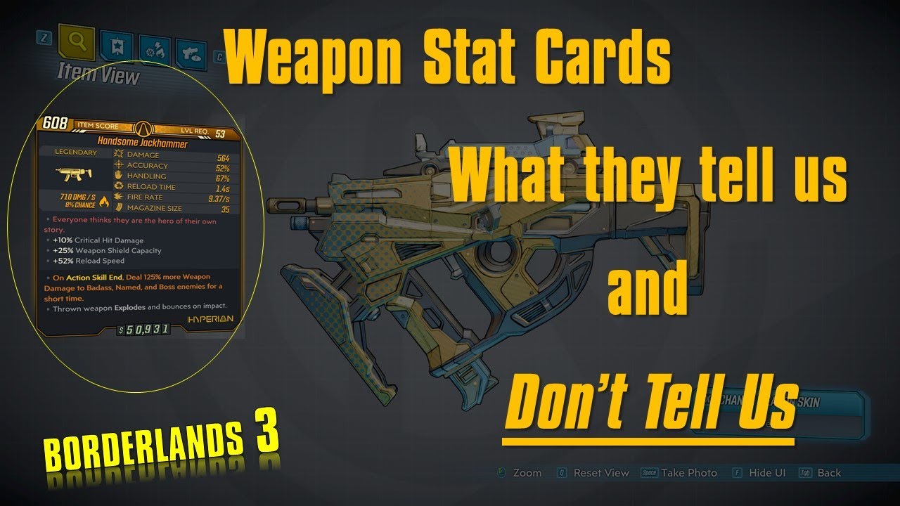 Borderlands 3 Weapon Stat Cards   What they tell us and Do NOT tell us
