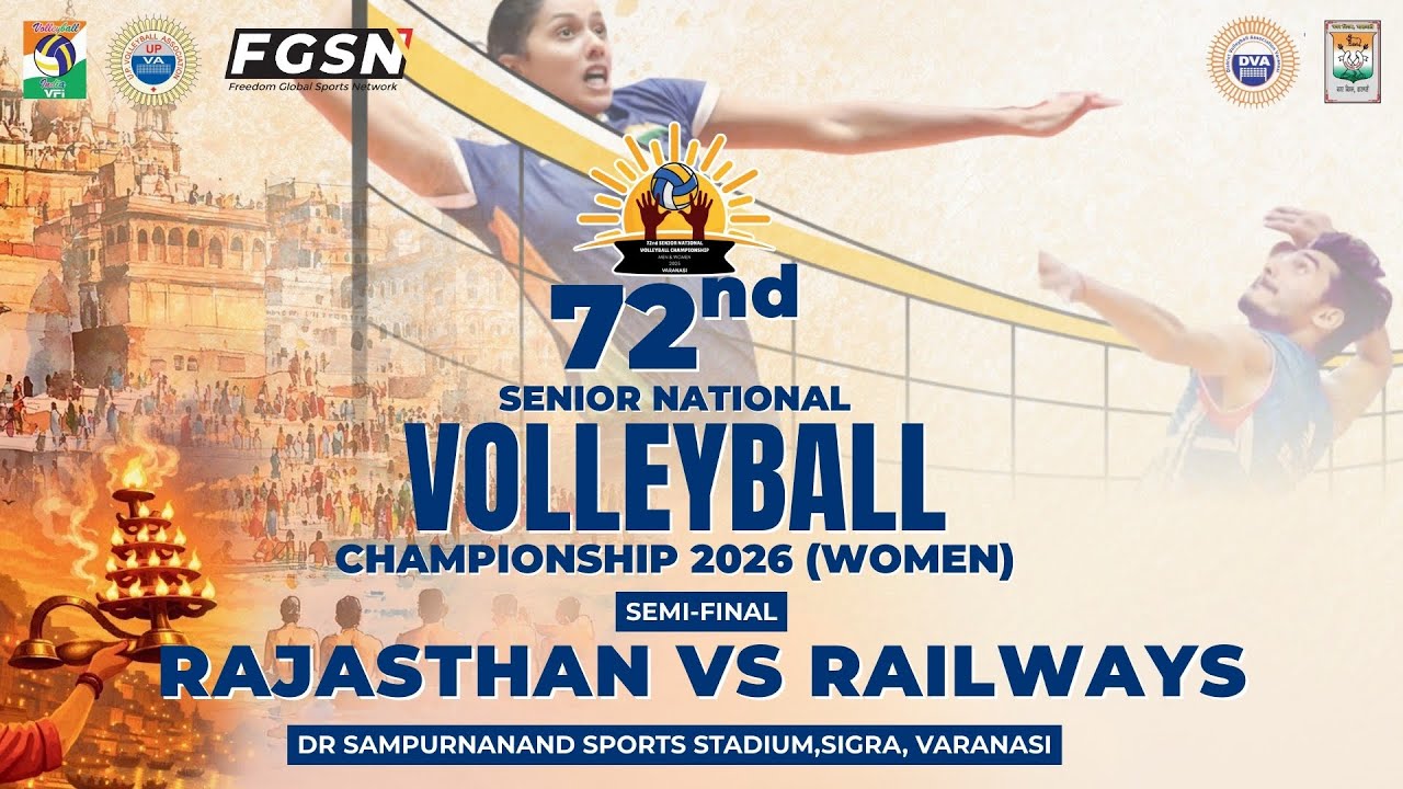 Railways VS Rajasthan || Semi Final 2 || 72nd Senior National Volleyball Championship 2025-26 ||