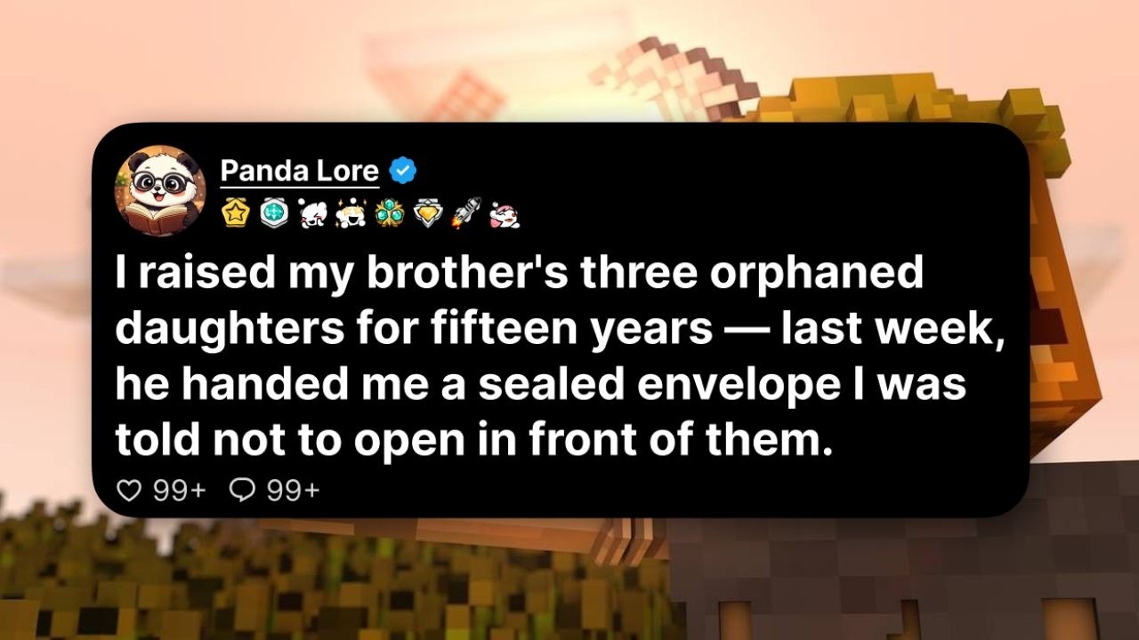 I raised my brother's three orphaned daughters for fifteen years &mdash; last week, he handed me a...