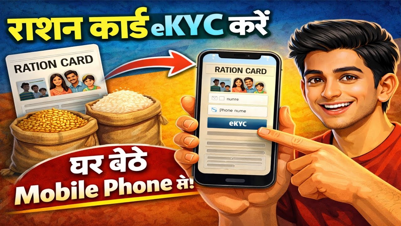 राशन कार्ड eKYC कैसे करें | घर बैठे मोबाइल से Ration Card eKYC Online 2026