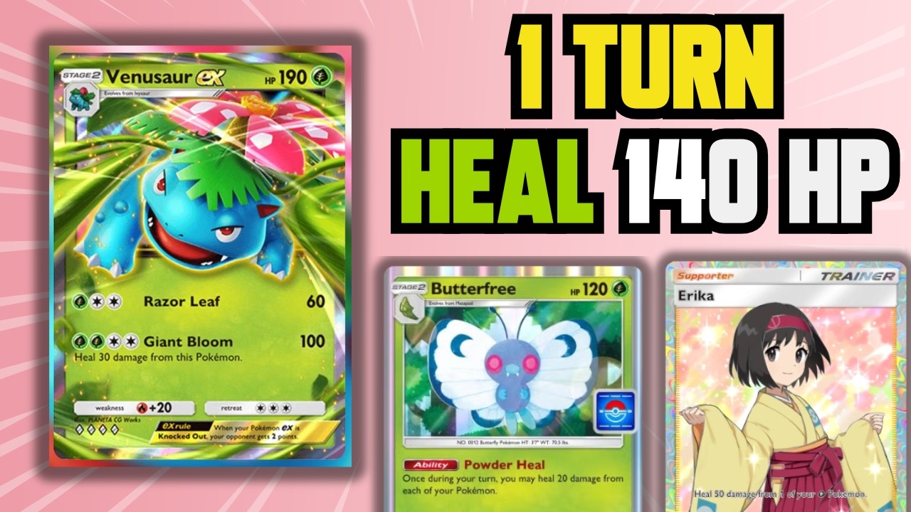 MASSIVE HEALS with this Butterfree Deck! [ Pokemon TCG Pocket ]