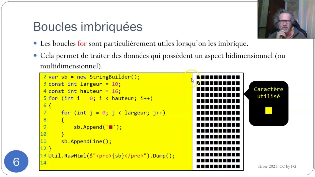 Prog 2   Module 6 7   Boucles imbriqu&eacute;es