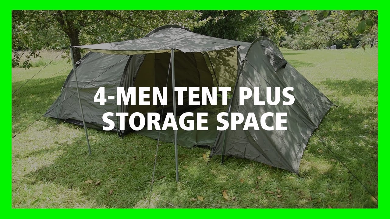 MIL-TEC® OD 4-MAN TENT W/STORAGE SPACE ASSEMBLY