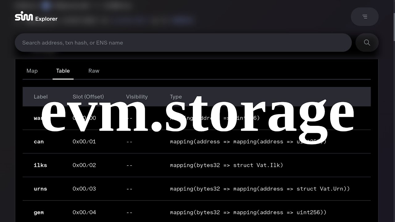 Website to view smart contract storage layout and data