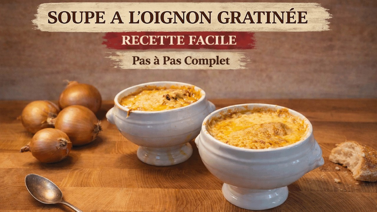Soupe à l’oignon gratinée 🍲 Recette facile & tradition française