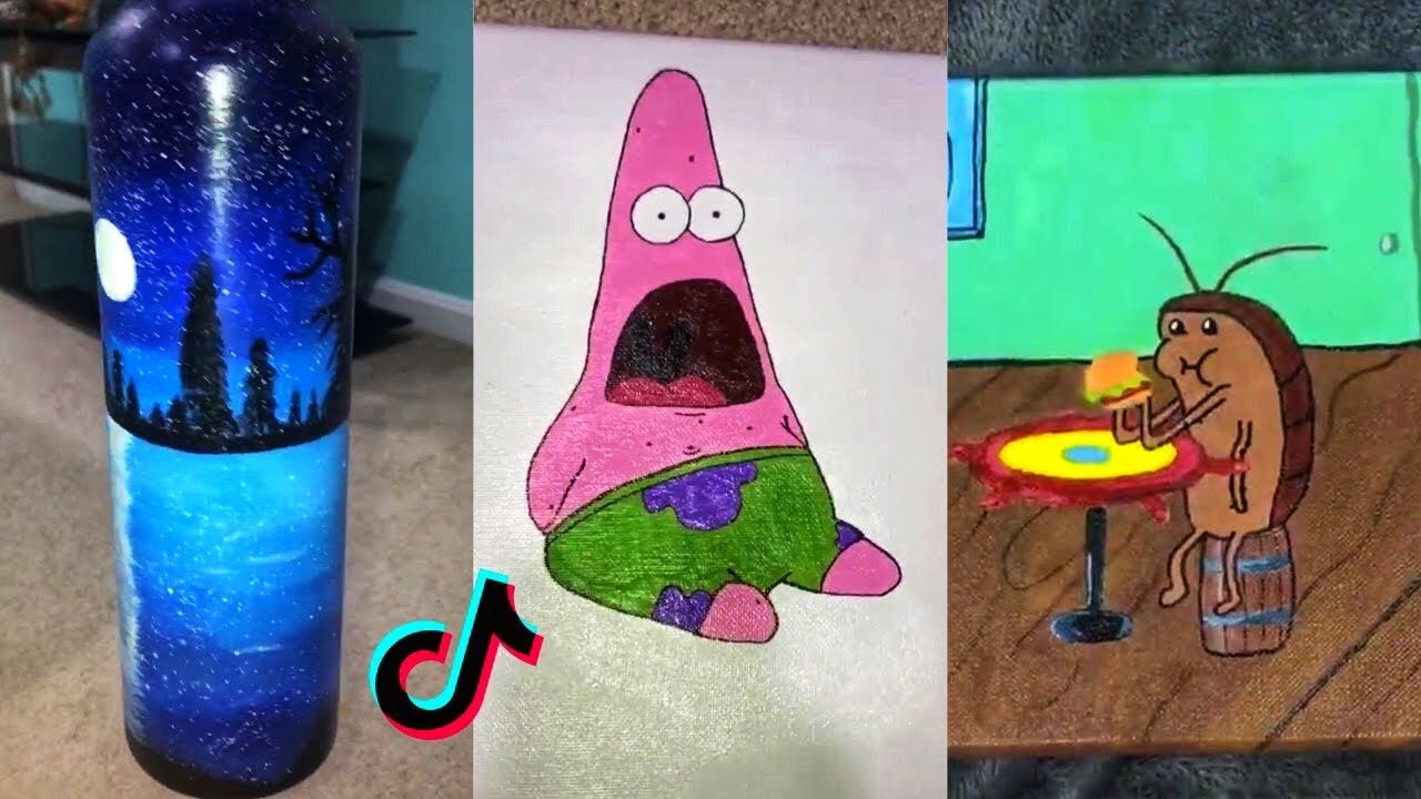 People Painting Things on TikTok for 7 Minutes Straight Part 4 | Tik Tok Art
