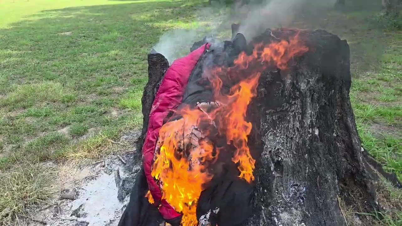 Burning Stuff 1443: Dad's Sleeping Bag