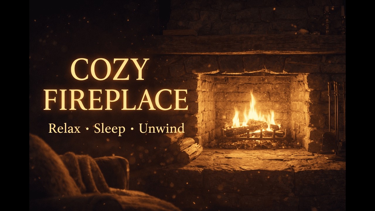 Cozy Fireplace 🔥 Fall Asleep Fast with Relaxing Fire Sounds | NO ADS