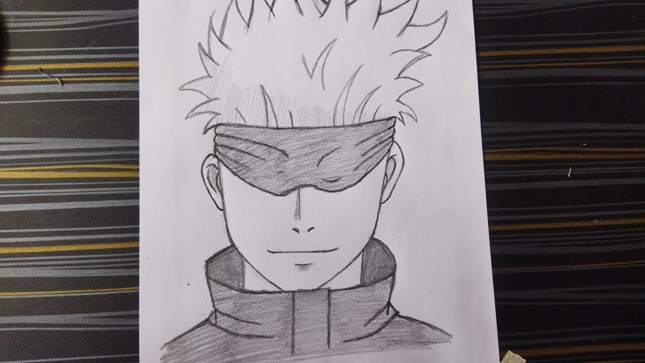 How To Draw Gojo Satoru Step By Step: Easy | Anime Drawing Easy #gojo #sketch 