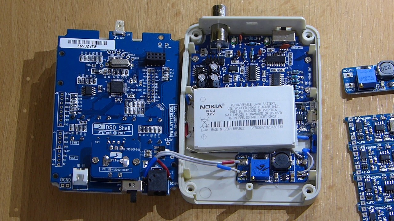 JYE Tech DSO SHELL DSO150 15001K + battery modification