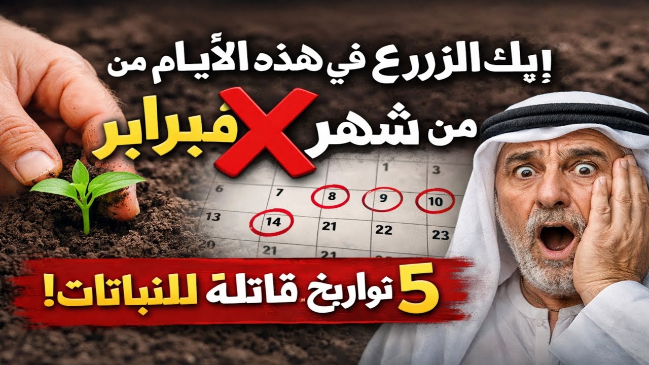 إيَّاك والزراعة في هذه الأيام من شهر فبراير! 5 تواريخ خطيرة جداً سوف تُبيد شتلاتك بالكامل.