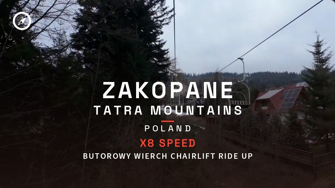 Zakopane | Tatra Mountains | Poland | Butorowy Wierch chairlift ride up | 4K 60 FPS | x8