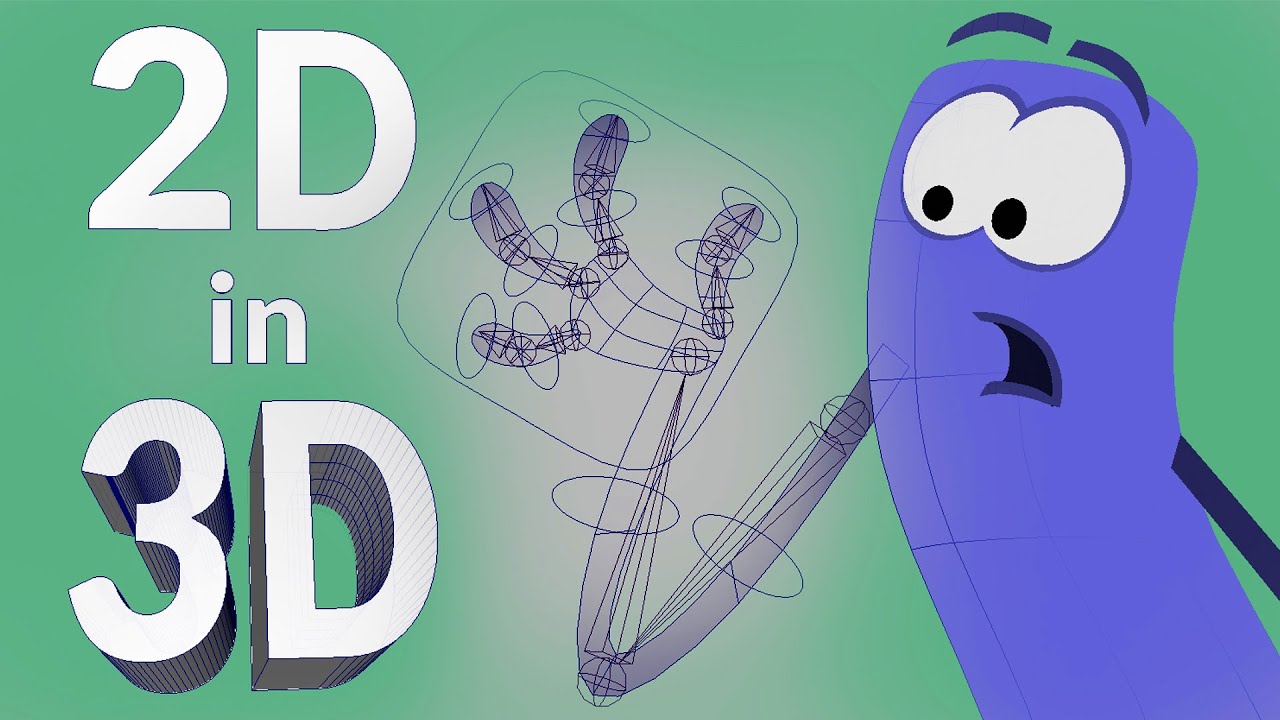 2D in 3D – Rigging a flat character's arm - Maya