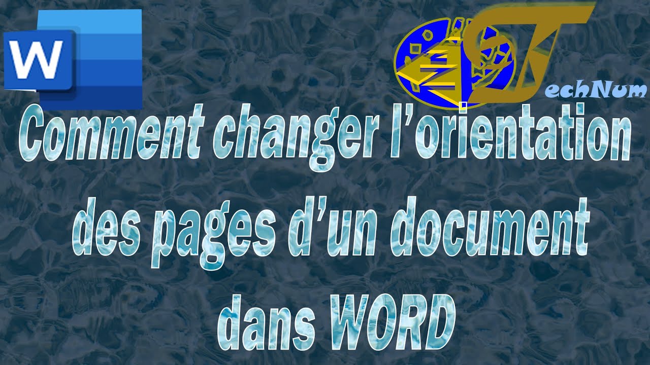 Comment changer l'orientation d'un document et utiliser une page en deux colonnes 2