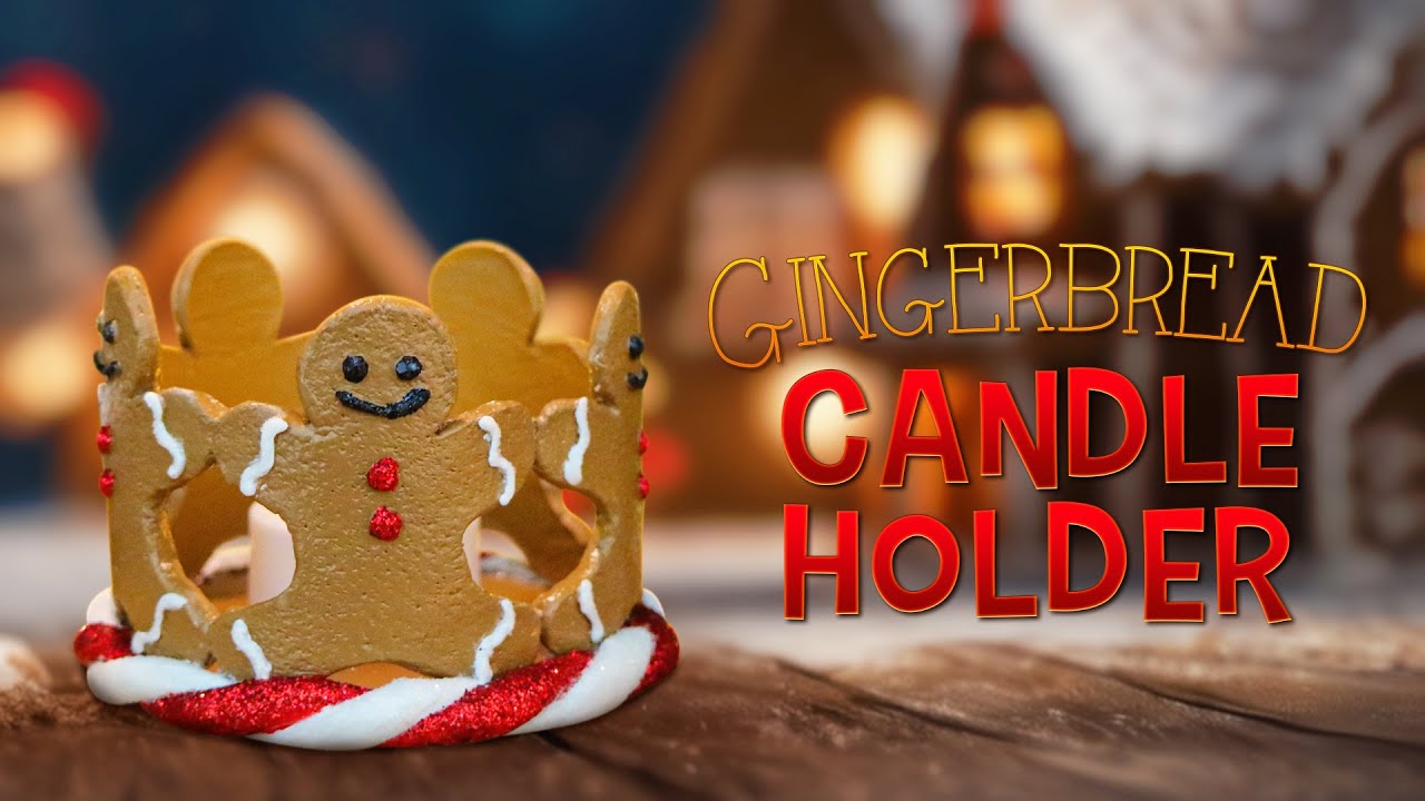 Christmas Decor DIY: Making Gingerbread Candle Holders from Air Dry Clay