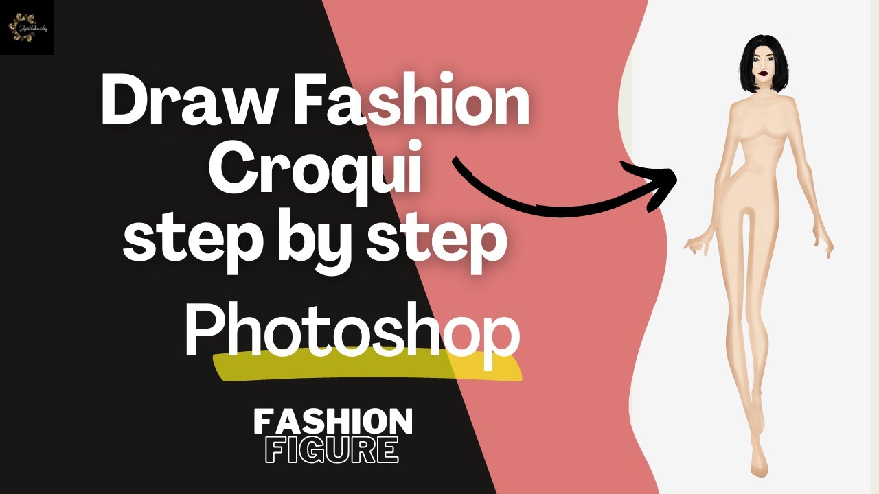 How to draw Fashion croqui in Photoshop | 