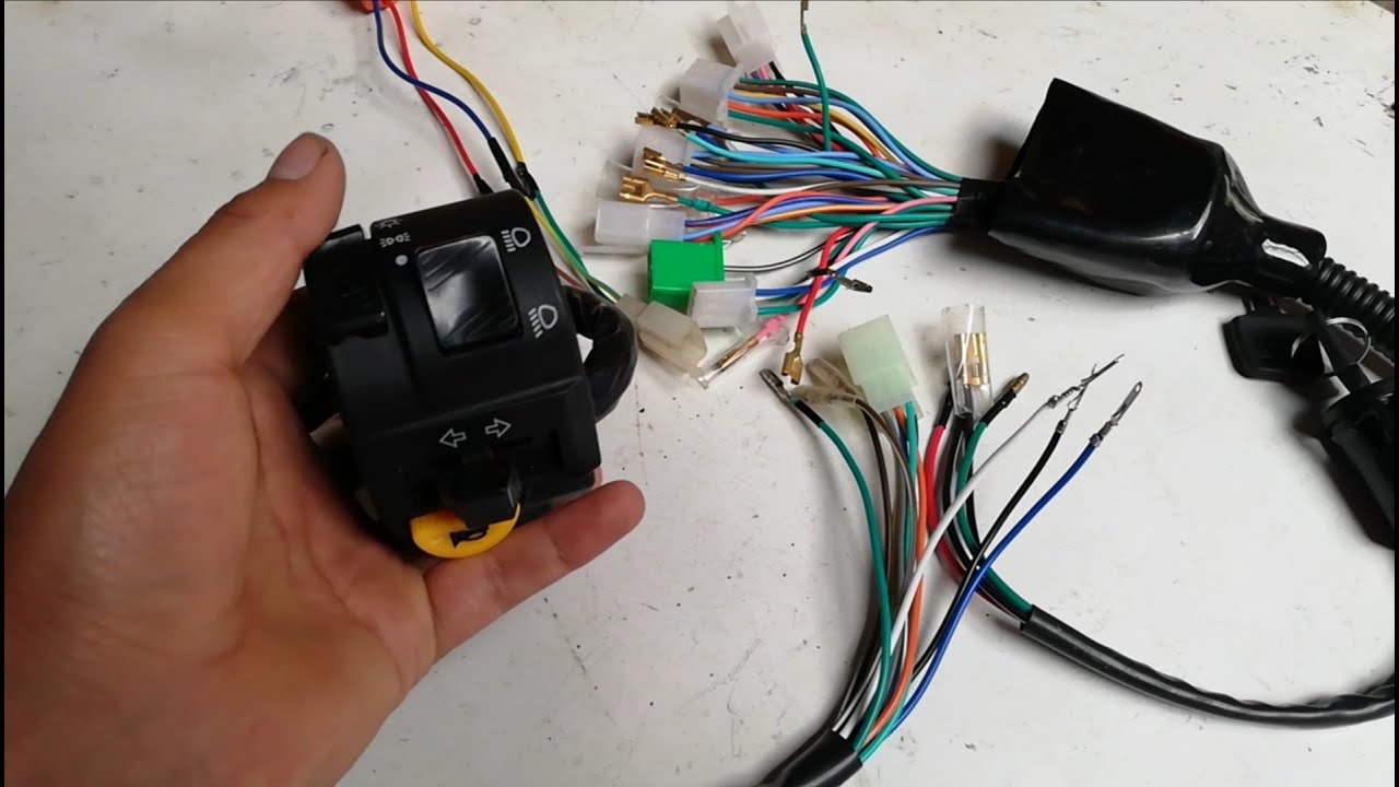 Luz alta y baja de moto BROSS | instalación / color de cables
