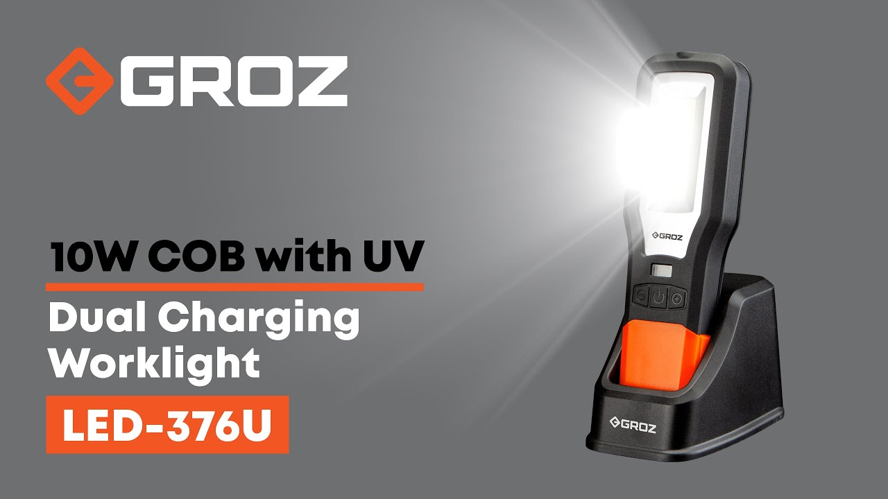 Groz 10W COB Worklight UV & Dual Charging(LED-376U)