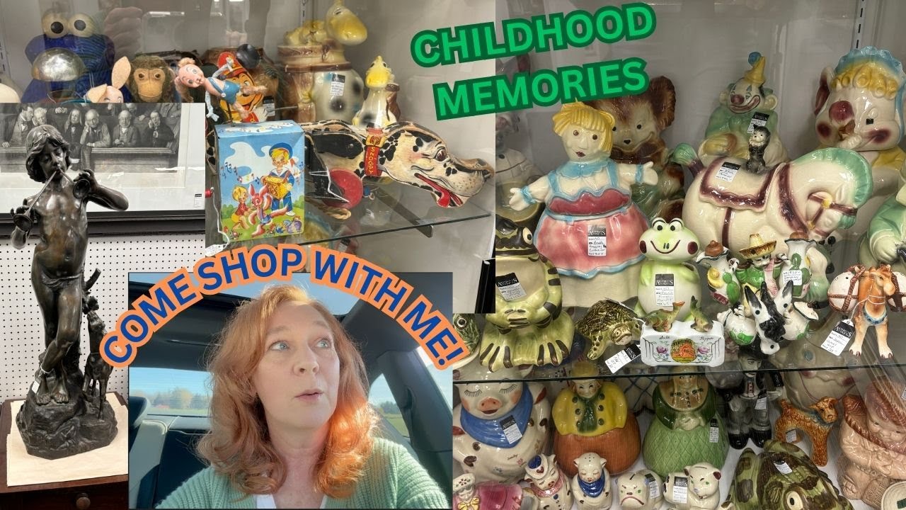 COME SHOP WITH ME! /Shopping Antique Malls/Kitsch/Vintage/Mid Century Modern/CHILDHOOD MEMORIES!