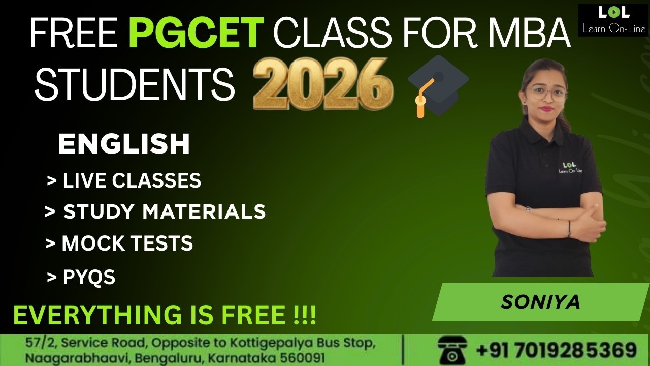 PGCET Analogy | Free PGCET Coaching in Kannada | Learn On-Line