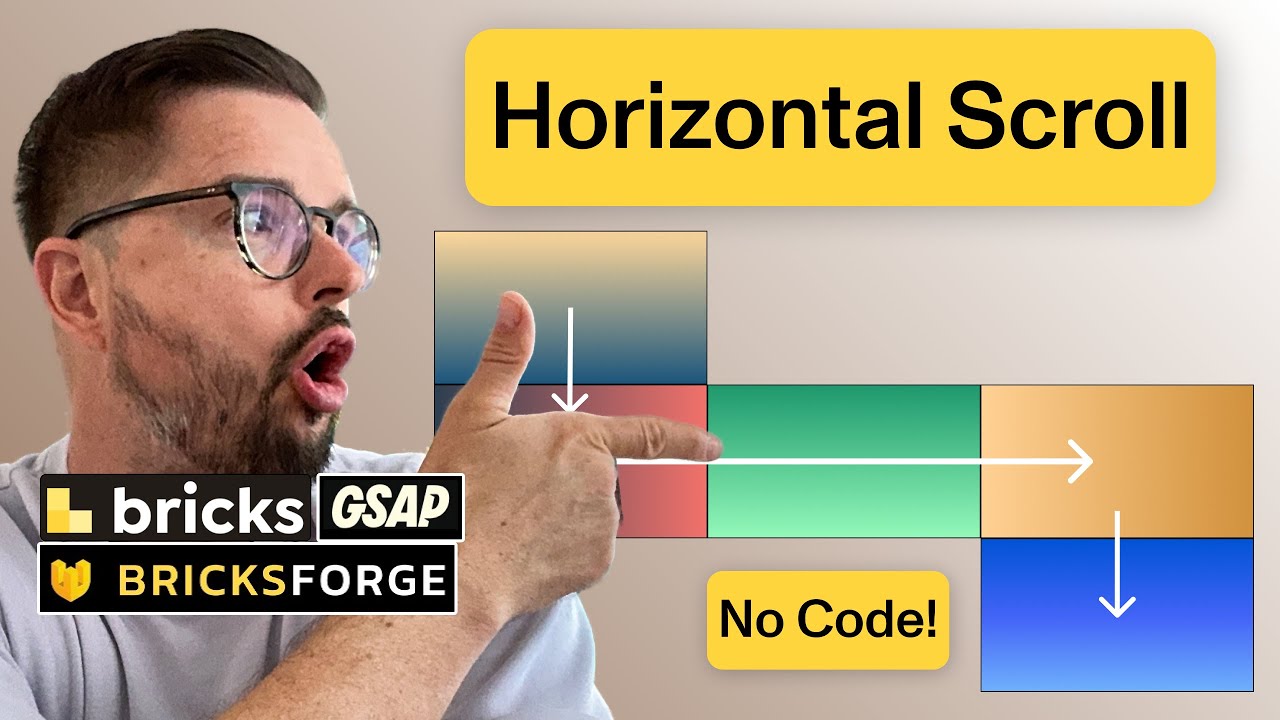 How I set up Horizontal Scroll in 5 minutes with GSAP & Bricksbuilder – no code needed