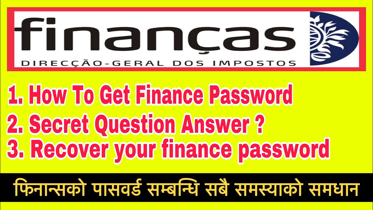 How to Get Finance Password || Secret Question Answer ? Recover Your Finance Password