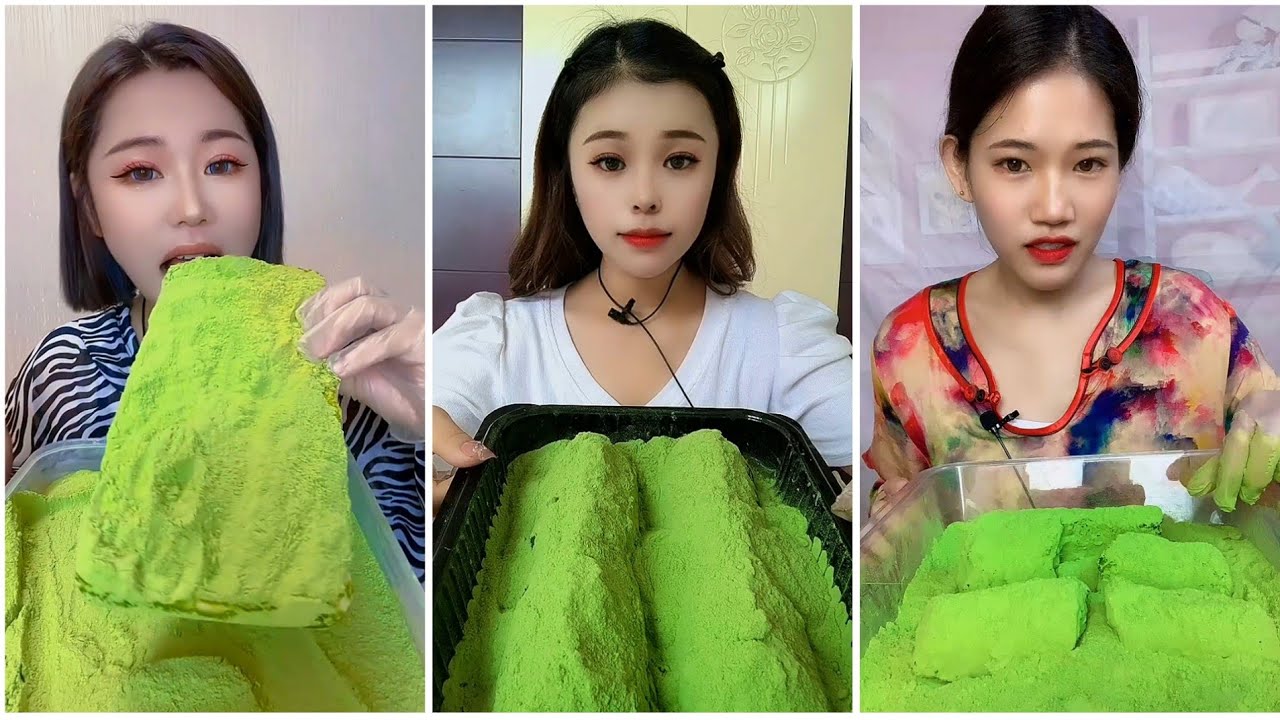 ASMR FOAM ICE EATING | MATCHA ICE EATING | RELAX VIDEO