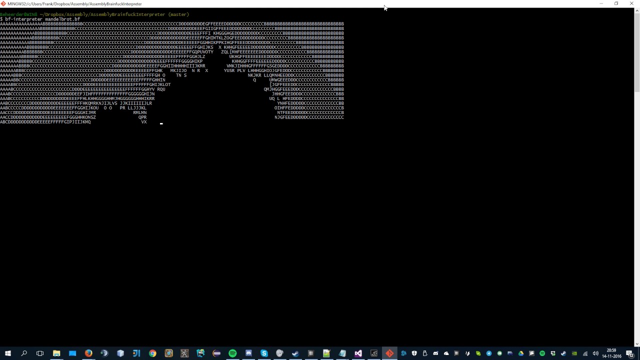 Mandelbrot in Brainfuck