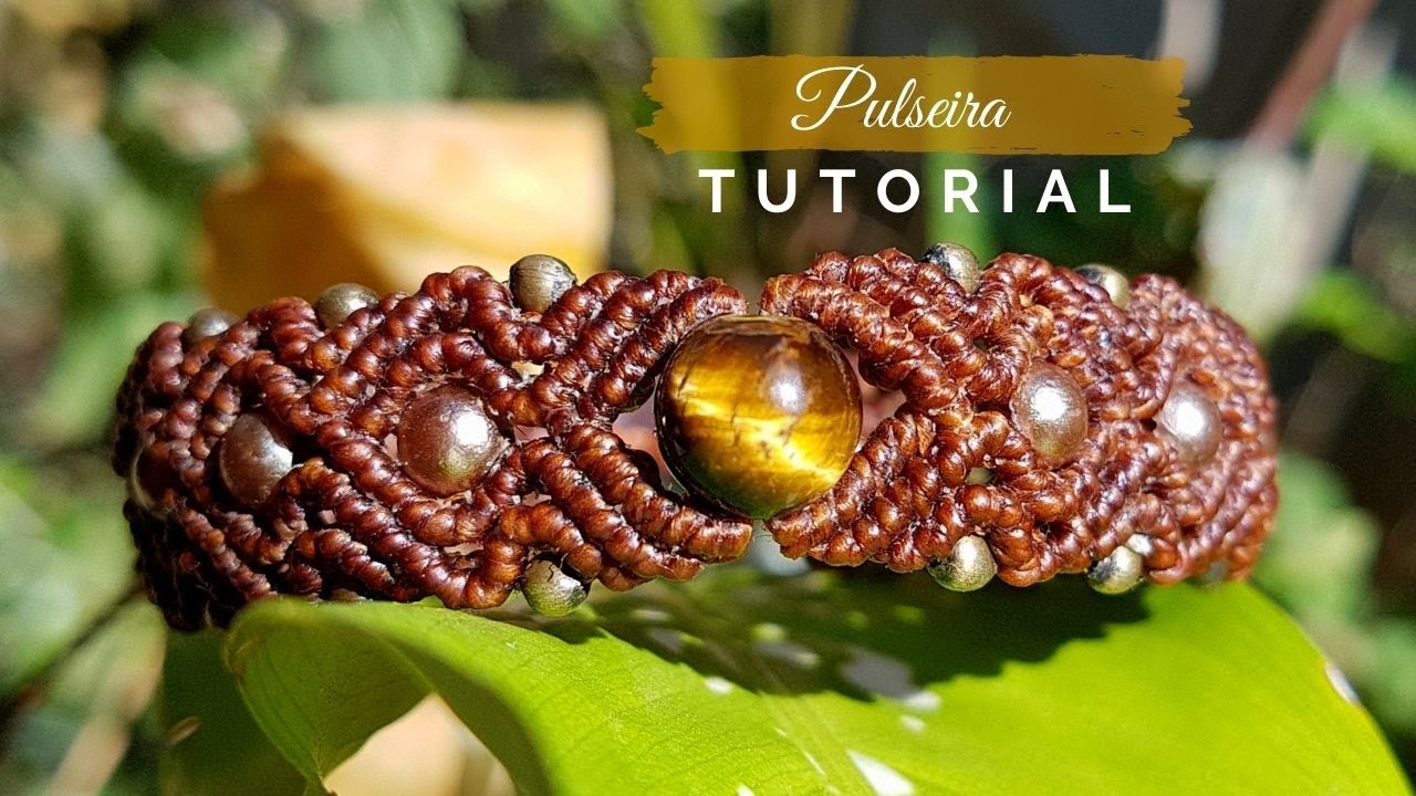 Dede Tutoriais | Pulseira com esfera Olho de Tigre #371