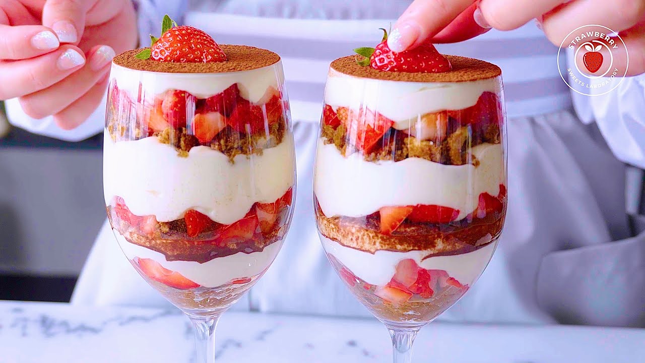 苺のティラミス｜グラスデザート｜Strawberry Tiramisu in a Glass