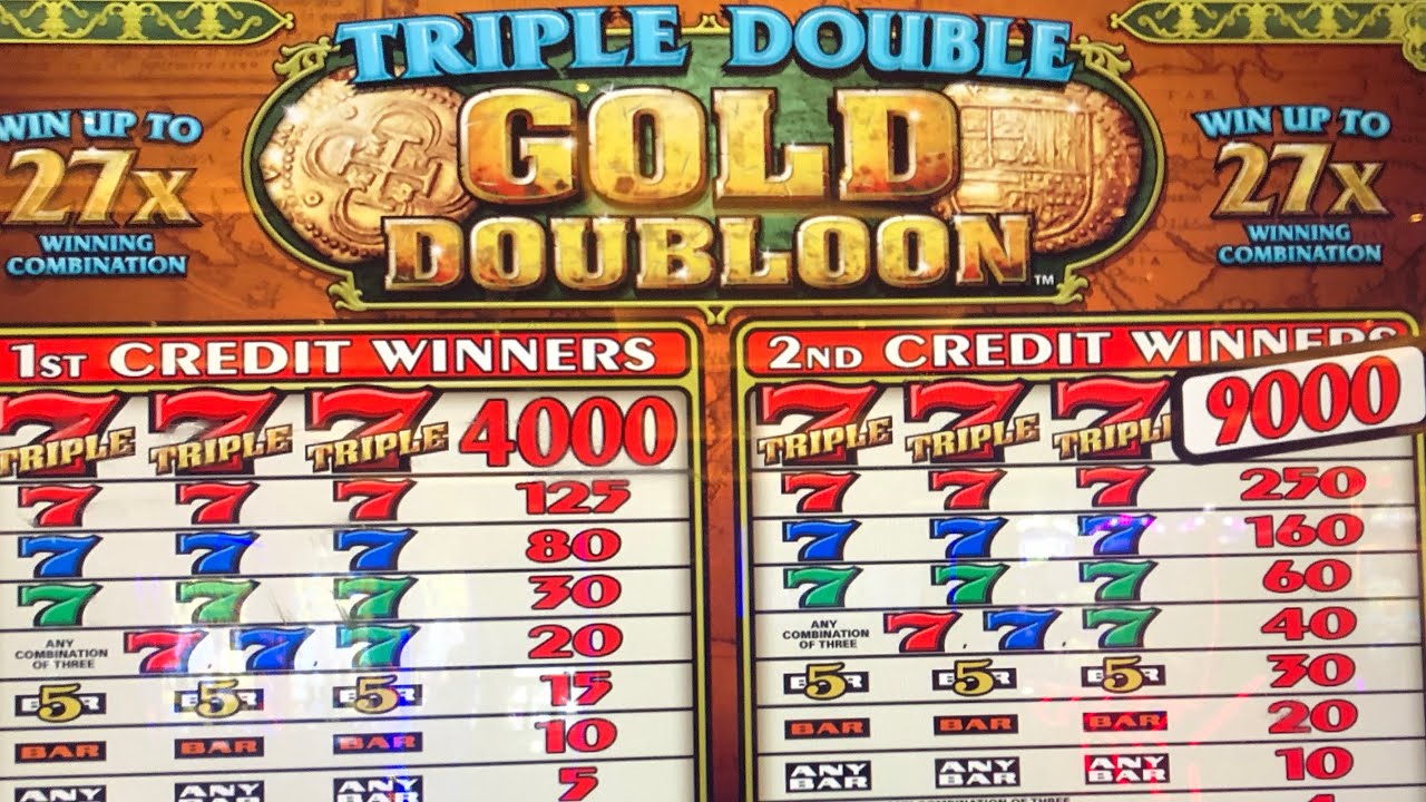 TRIPLE DOUBLE GOLD DOUBLOON SLOT PLAY 😙